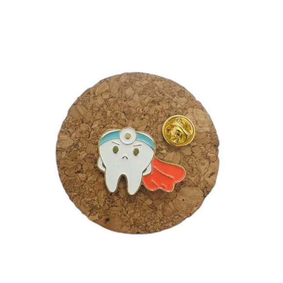 ⭐ Enamel Pin Superhero Dentist Tooth Badge Tooth Dental Health Dentist Broch Oz⭐ - Picture 3 of 6